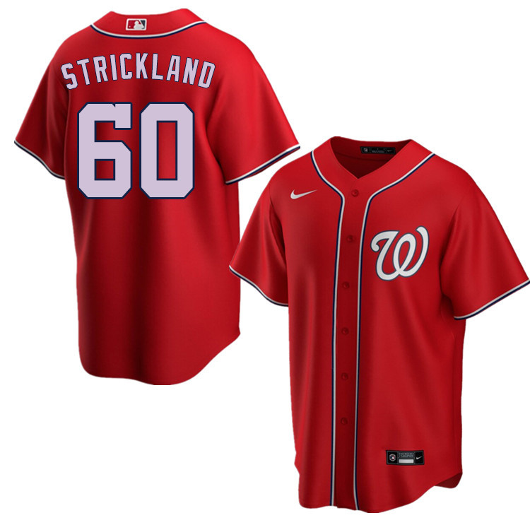 Nike Men #60 Hunter Strickland Washington Nationals Baseball Jerseys Sale-Red